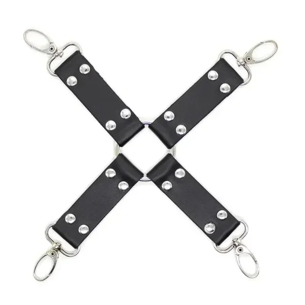 accessoire bdsm en cuir pu noir