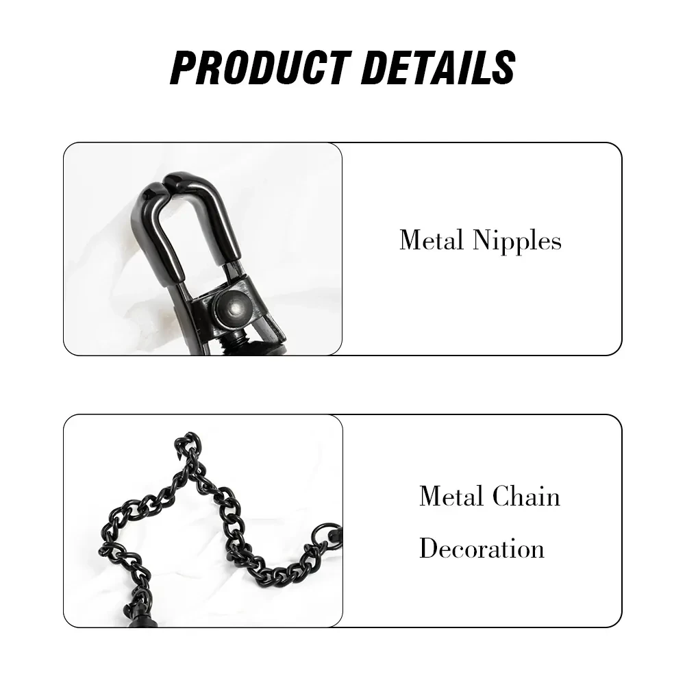 accessoire bdsm noir pour tetons