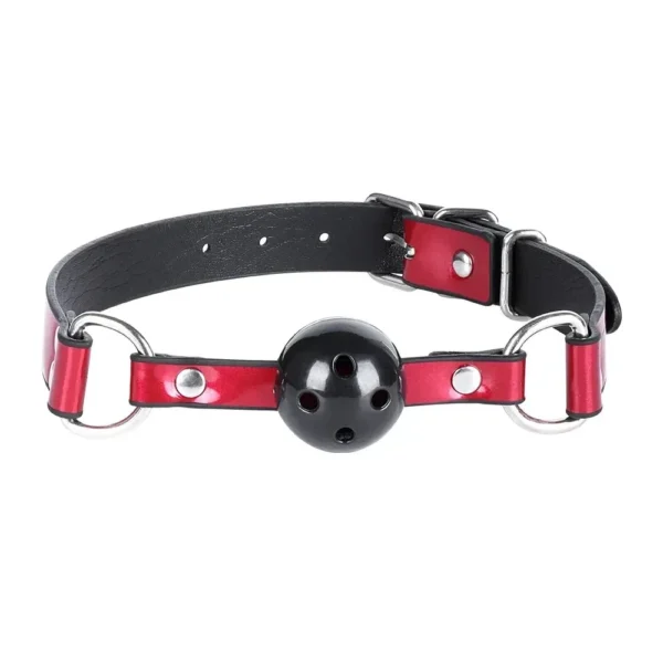 accessoire sexuel bâillon rouge noir