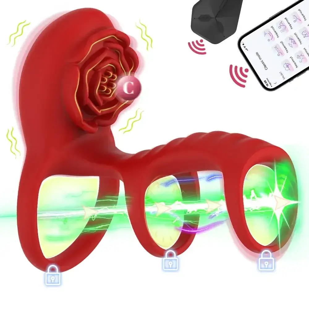 anneau cockring vibrant en silicone doux