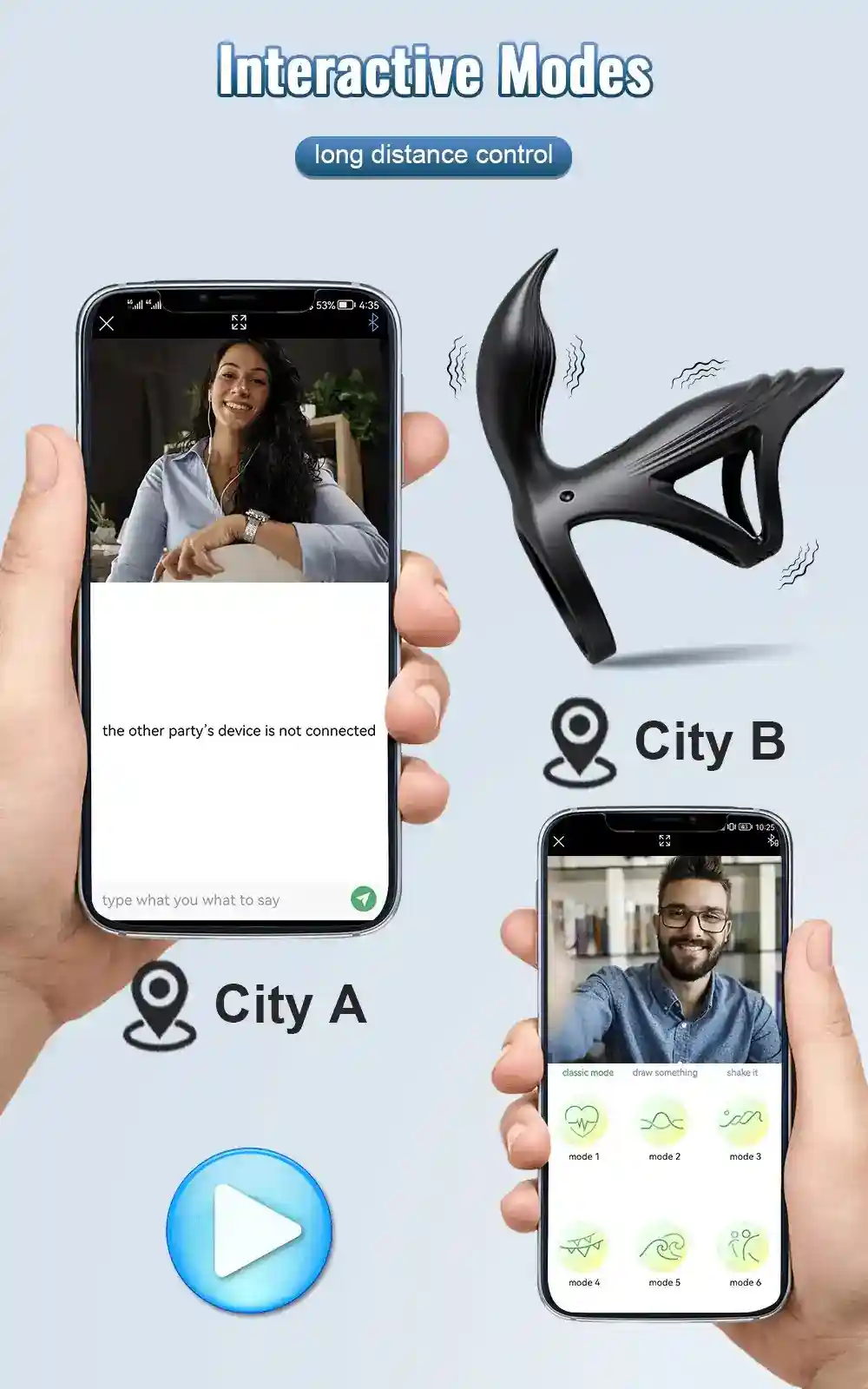 anneau cockring vibrant pilote appli