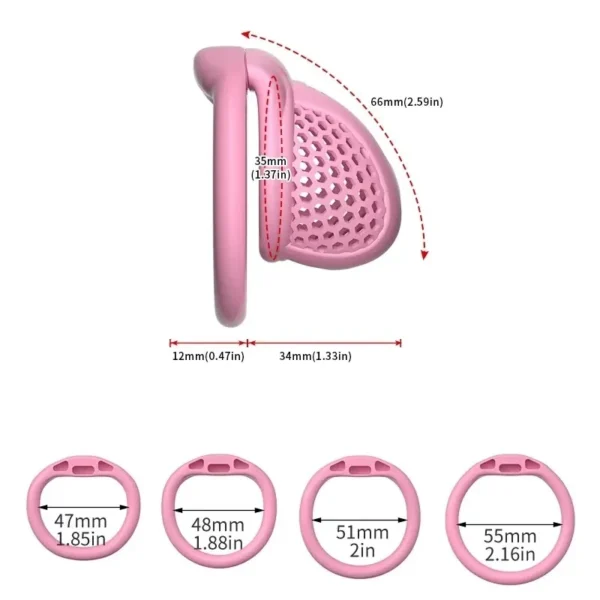anneau de chasteté masculin en abs noir