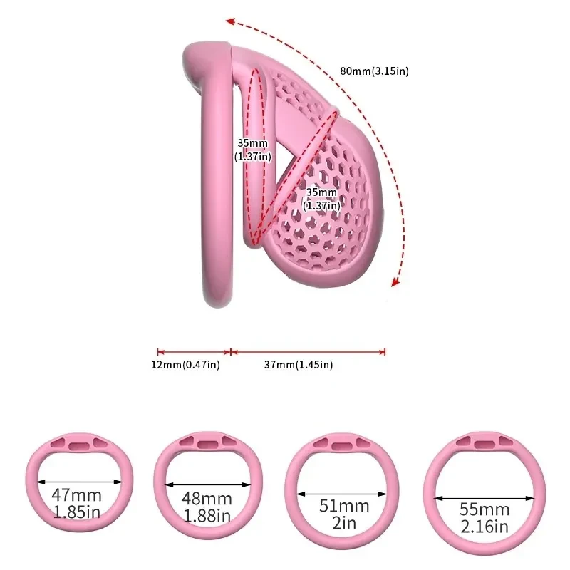 anneau pénien courbé pour cage de chasteté