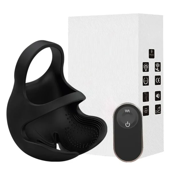 anneau pénien double en silicone noir