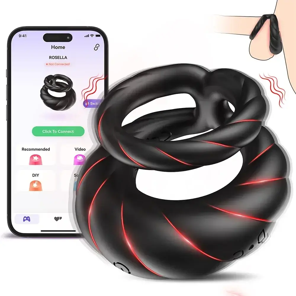 anneau penien double vibrant rechargeable