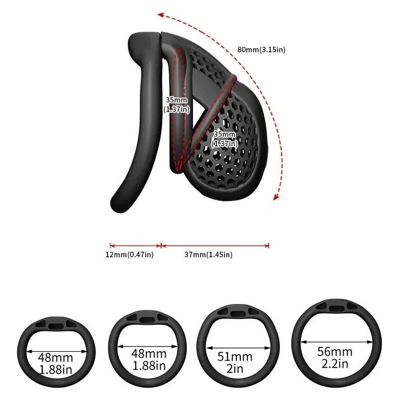 anneau pénien pour cage de chasteté abs