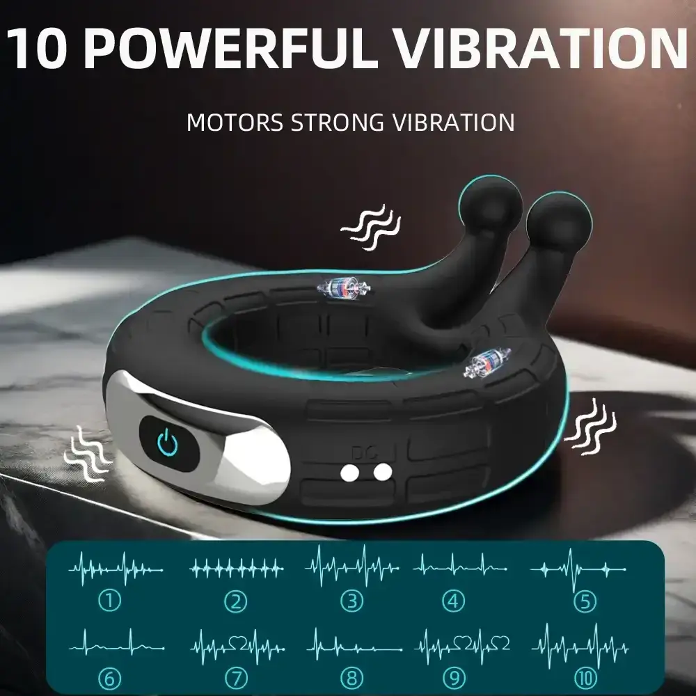 anneau penien silicone 10 modes vibration