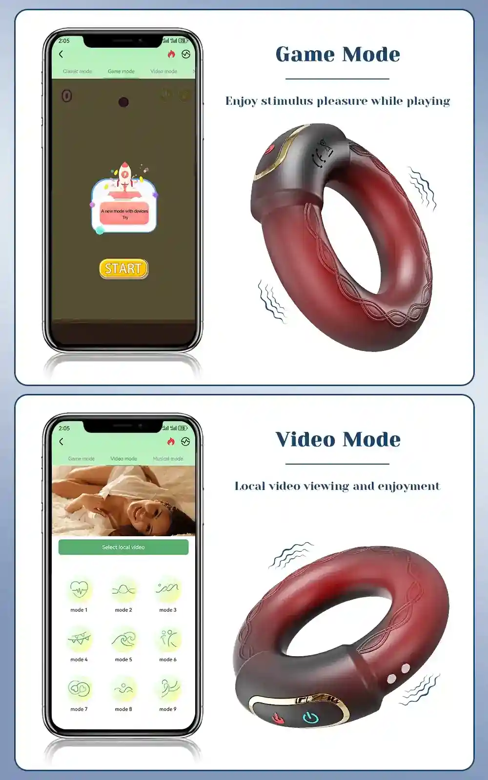 anneau penien silicone medical avec application