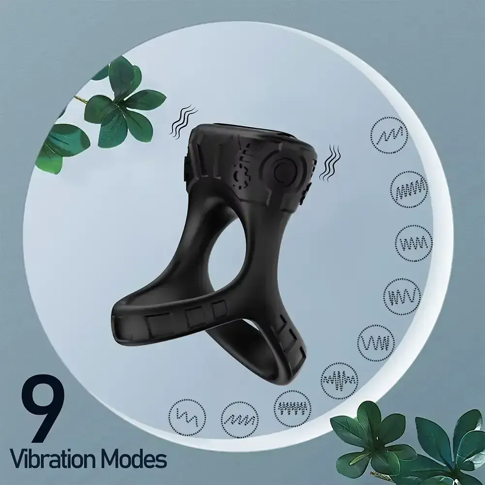 anneau penien vibrant en silicone connecte