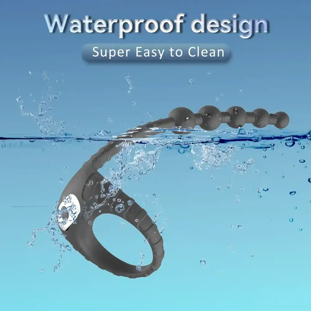 anneau penien vibrant prostate silicone 1