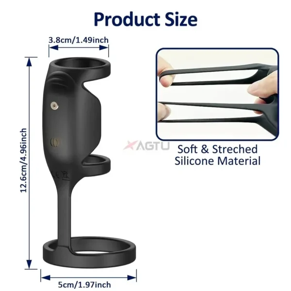 anneau pénien vibrant silicone confortable