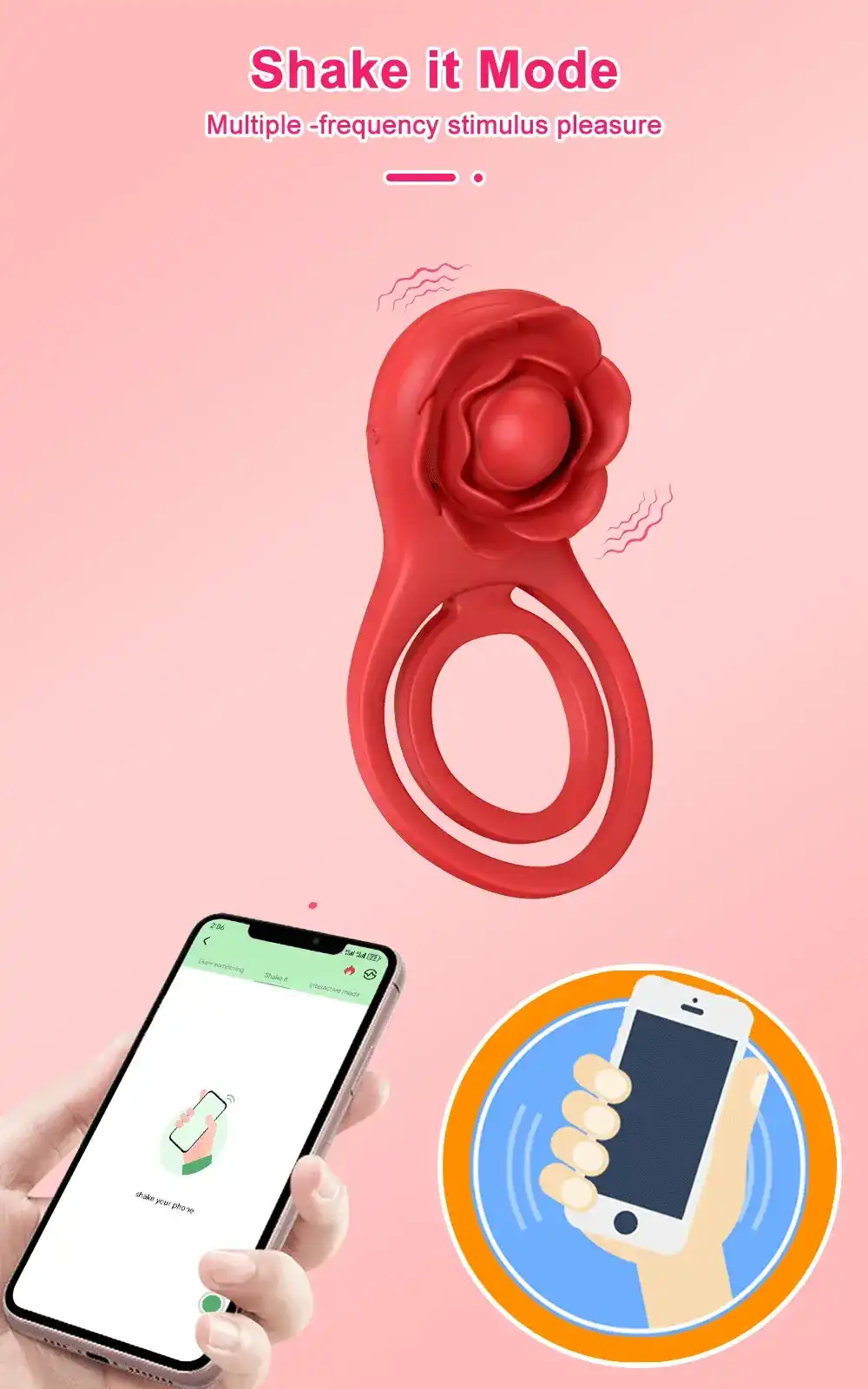 anneau penien vibrant silicone medical etanche