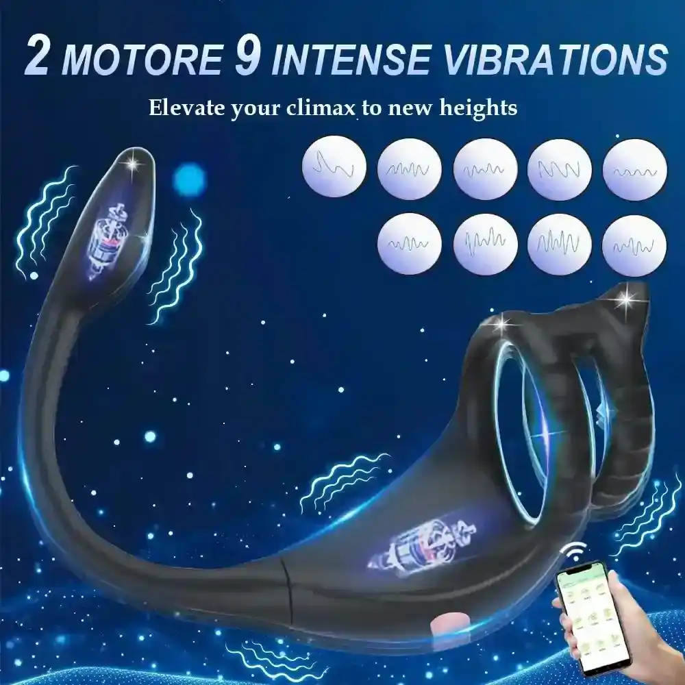 anneau pénien vibrant triple stimulation