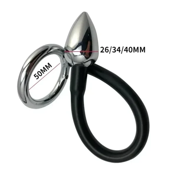 anneau texturé plug anal en acier