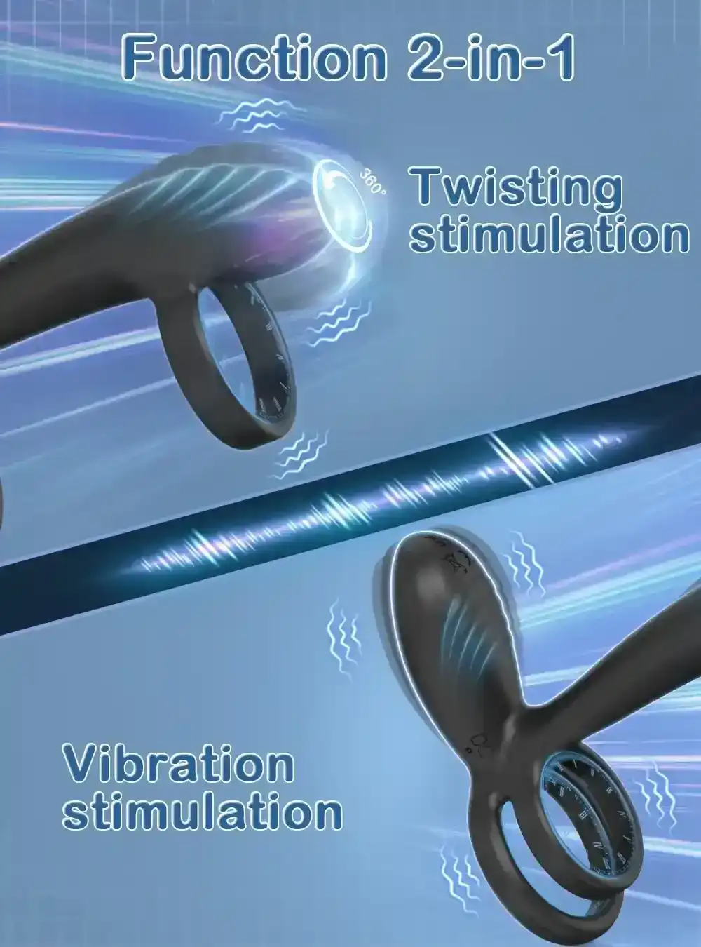 anneau vibrant connecte pour stimulation mutuelle