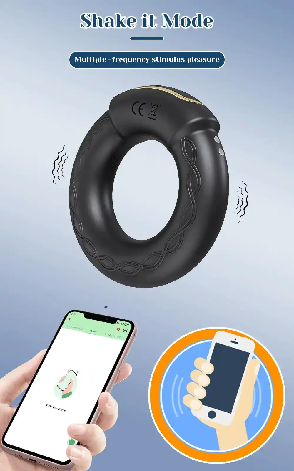 anneau vibrant controle via application