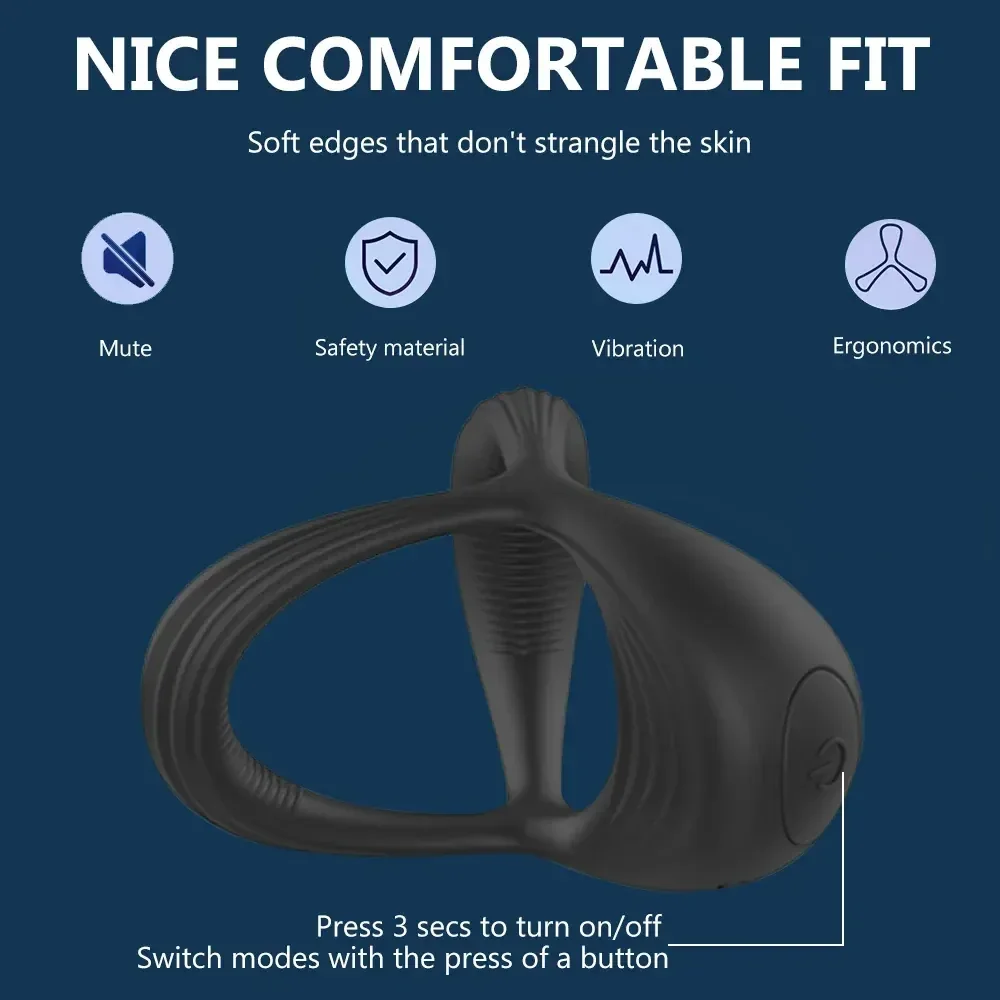 anneau vibrant penis silicone medical 1