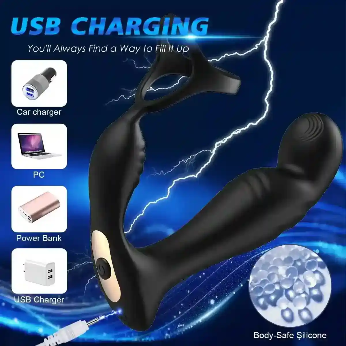 anneau vibrant pour prostate télécommandé