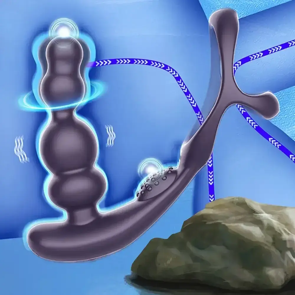 anneau vibrant prostate perinee silicone