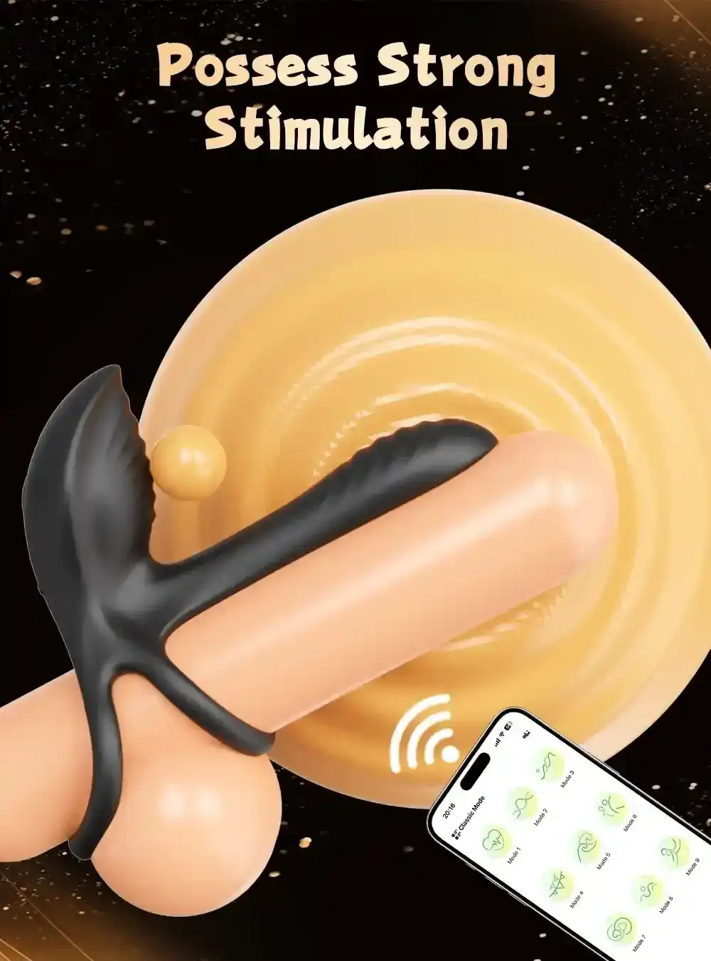 anneau vibrant silicone medical bluetooth