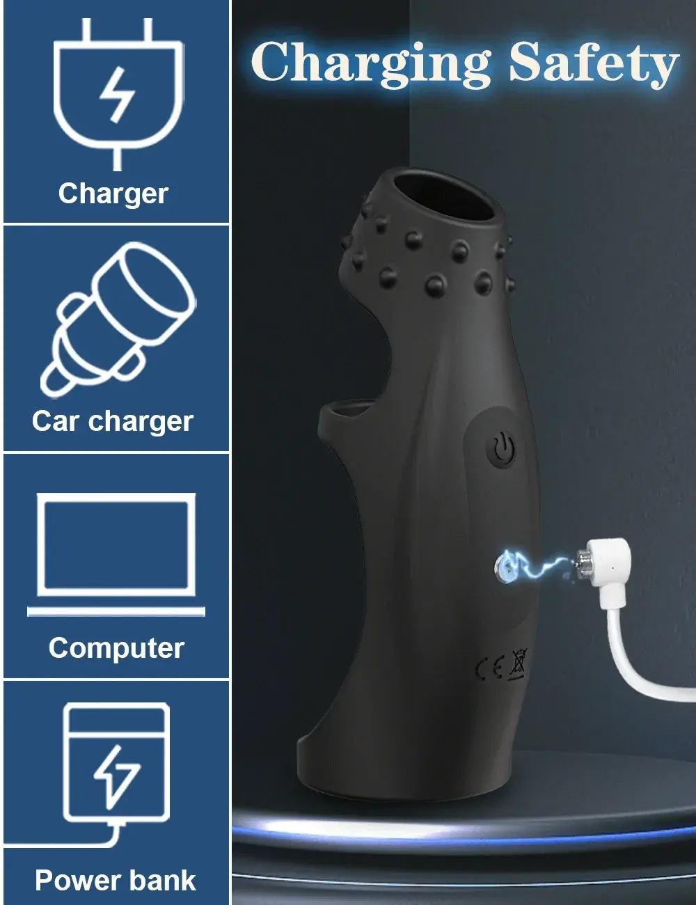 anneau vibrant silicone medical rechargeable 1