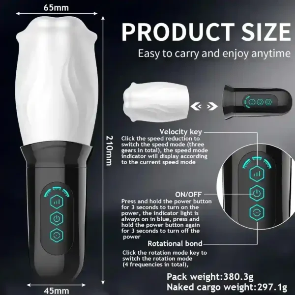 appareil de masturbation masculine rotatif