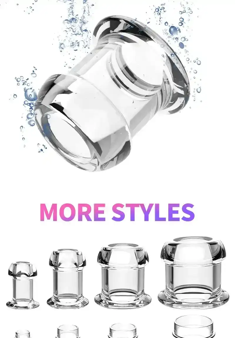 bouchon anal ergonomique transparent en tpe