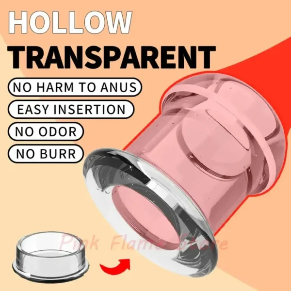 bouchon anal transparent facile à insérer