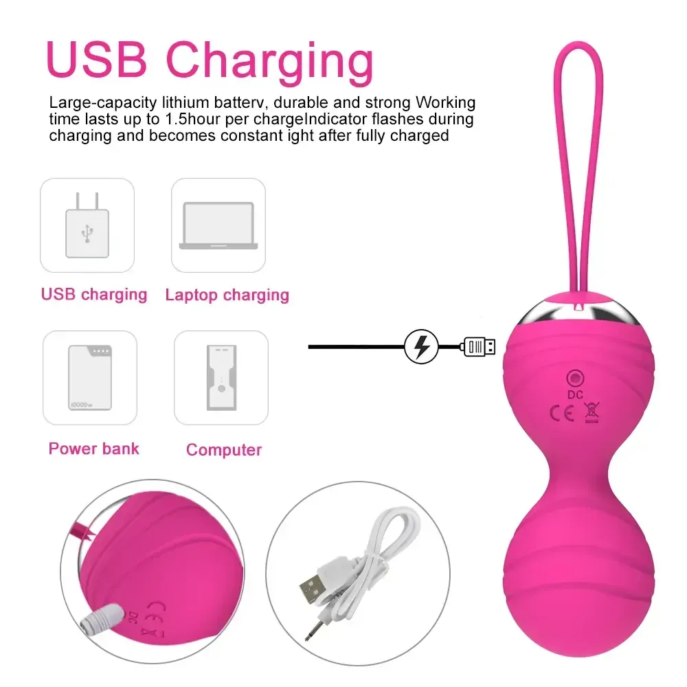 boules vaginales rose en materiau confortable