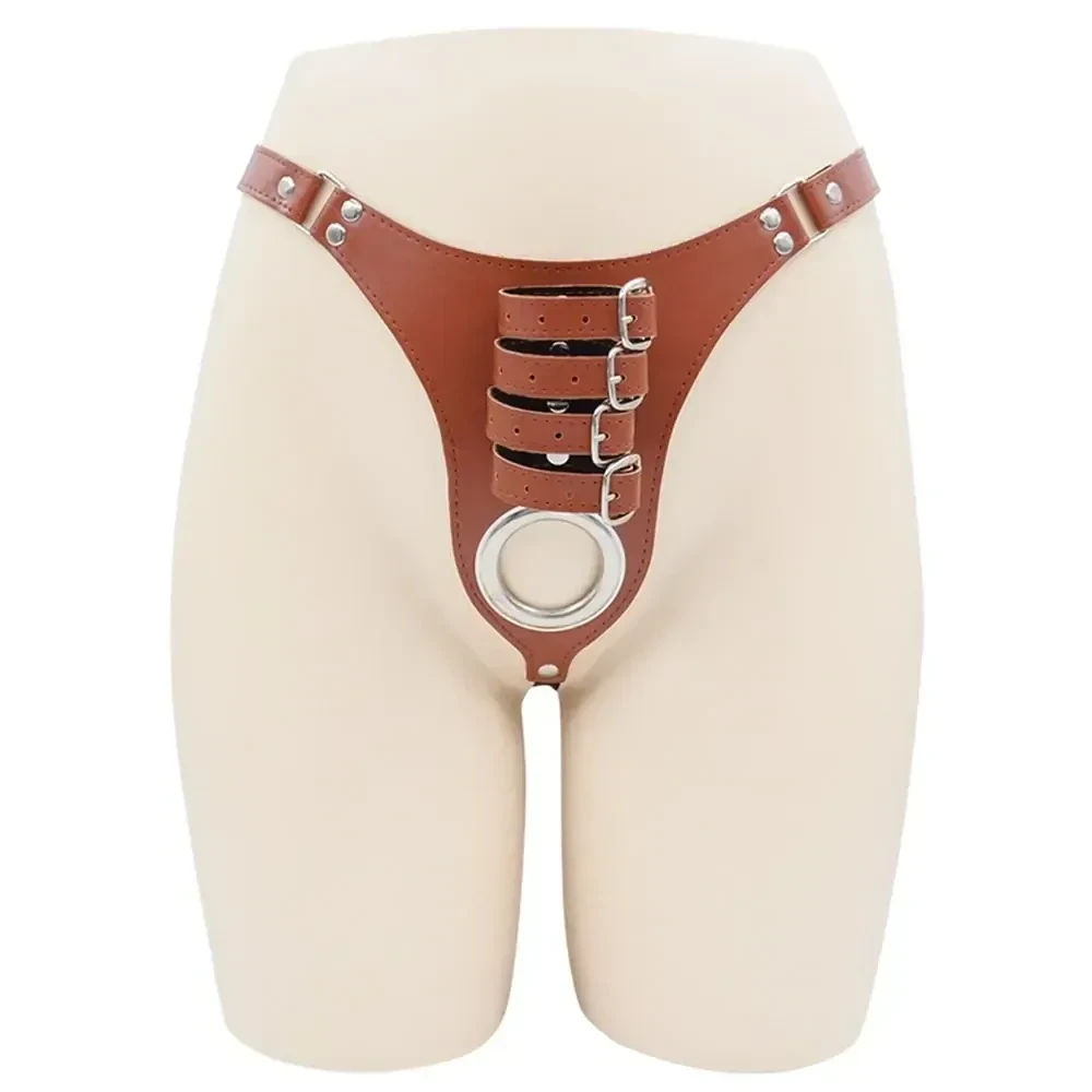 cage chastete masculine avec ceinture cuir