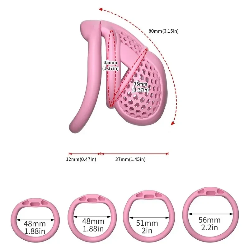 cage de chasteté noire et anneaux multiples