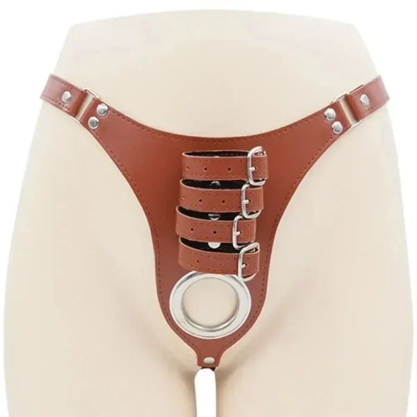 cage pénienne bdsm insert urétral cuir