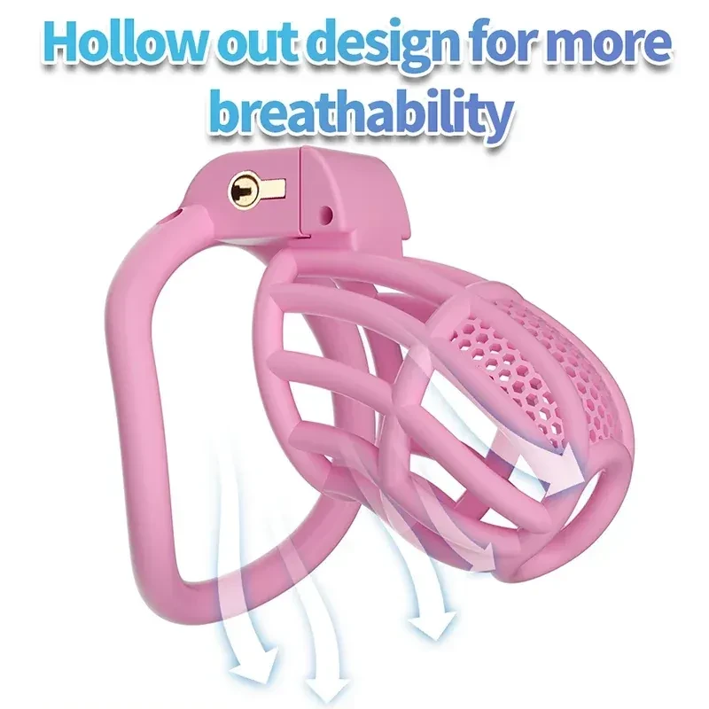 cage penienne noire ajustable en abs