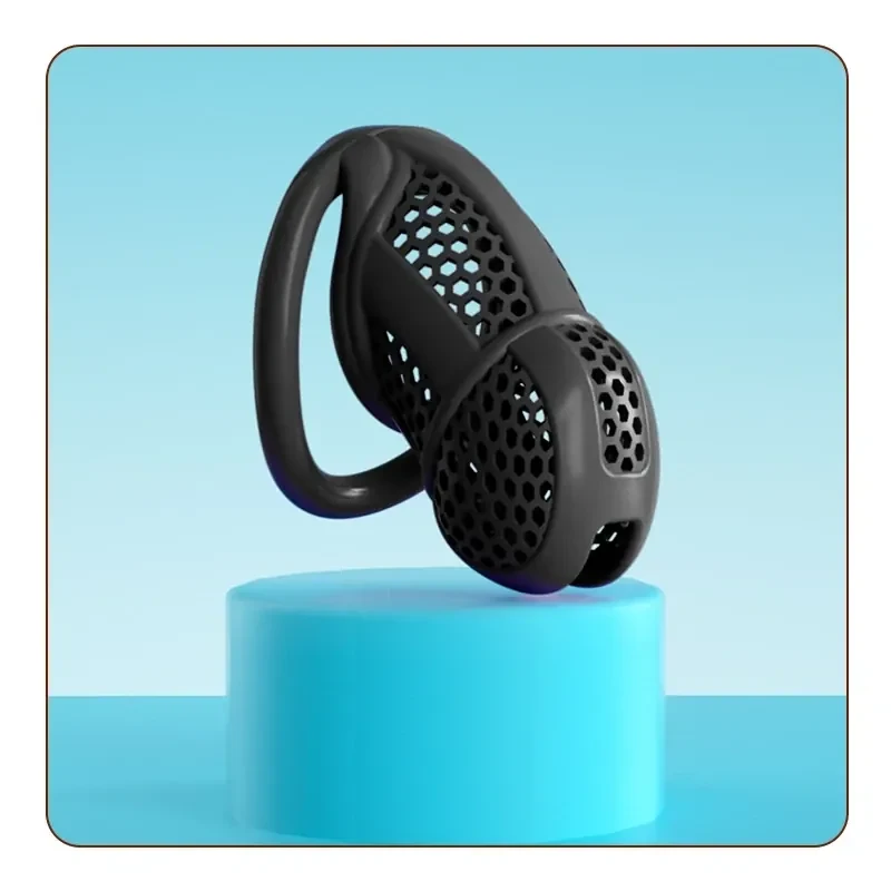 cage penienne noire avec anneau ergonomique