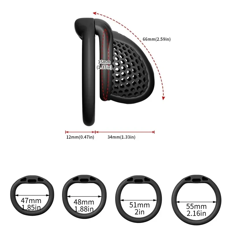 cage pénienne noire avec plug anal intégré