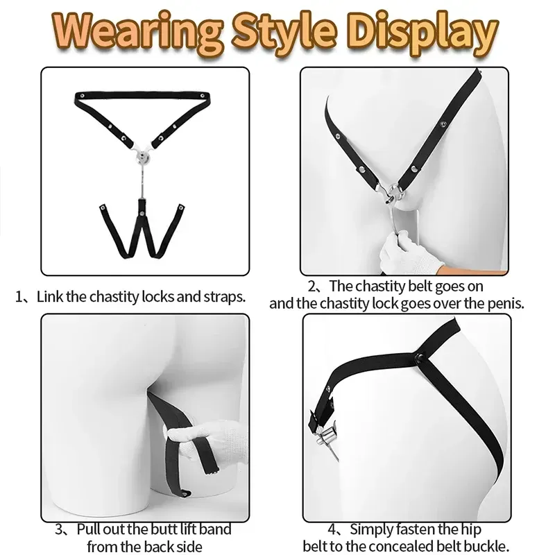 ceinture chastete masculine metal ajustable