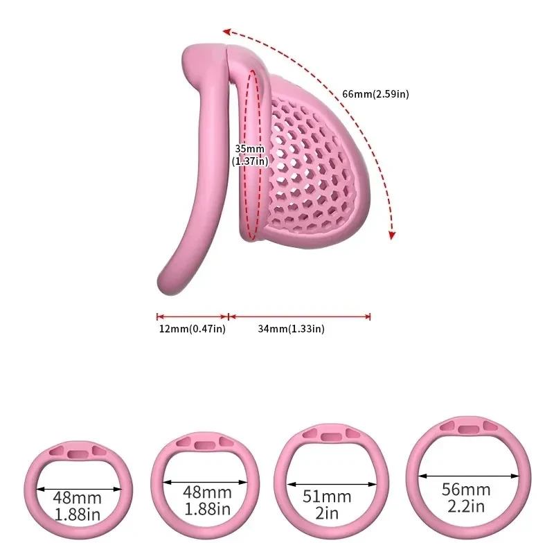 chasteté masculine noire avec anneau arc