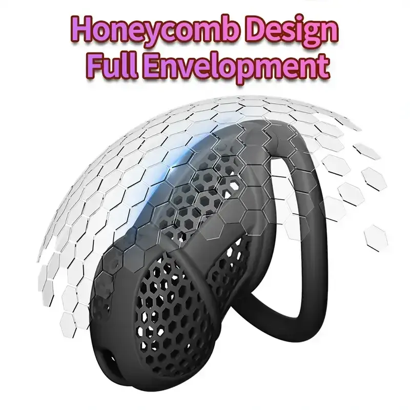 chastete noire avec anneau arque