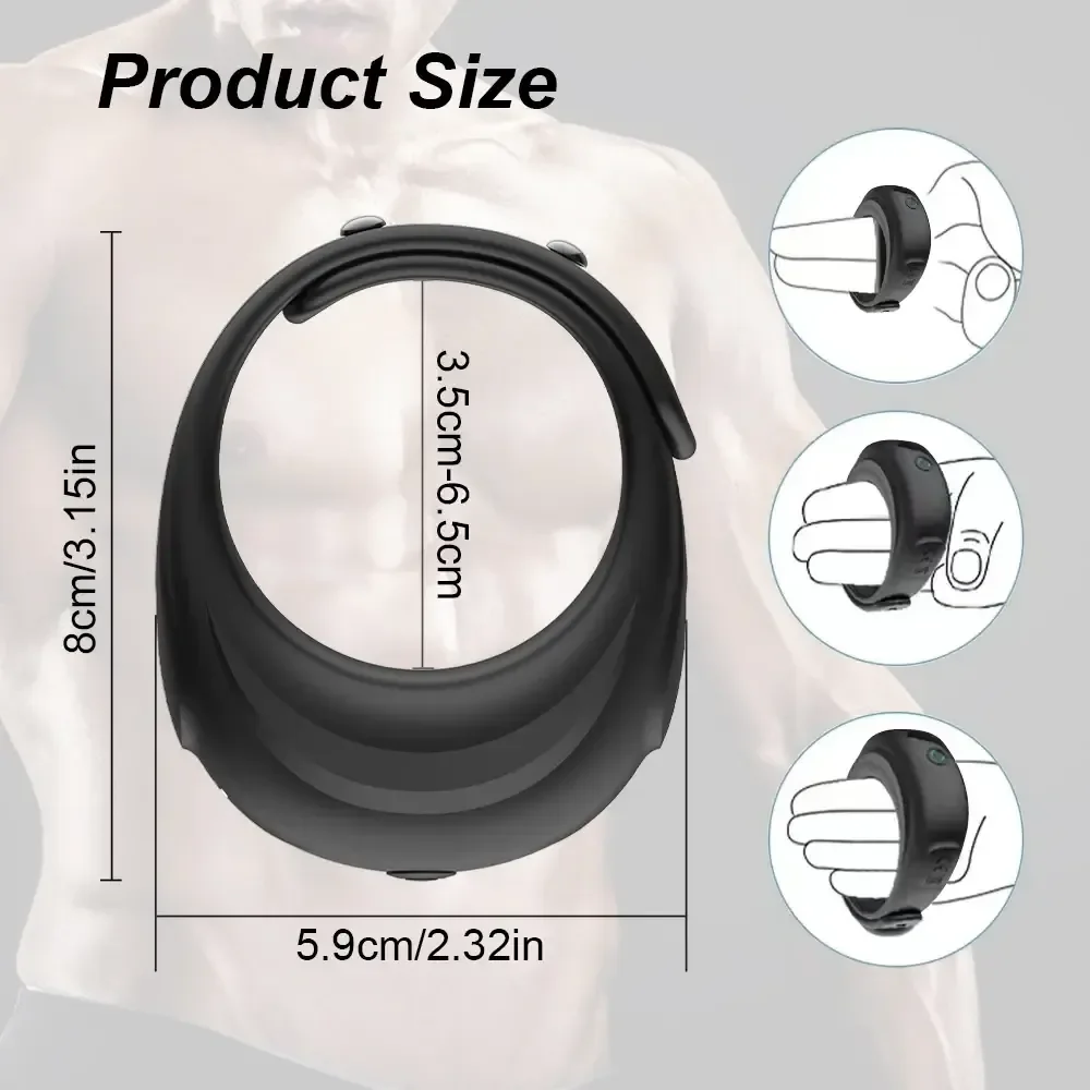 cockring ajustable avec 10 modes