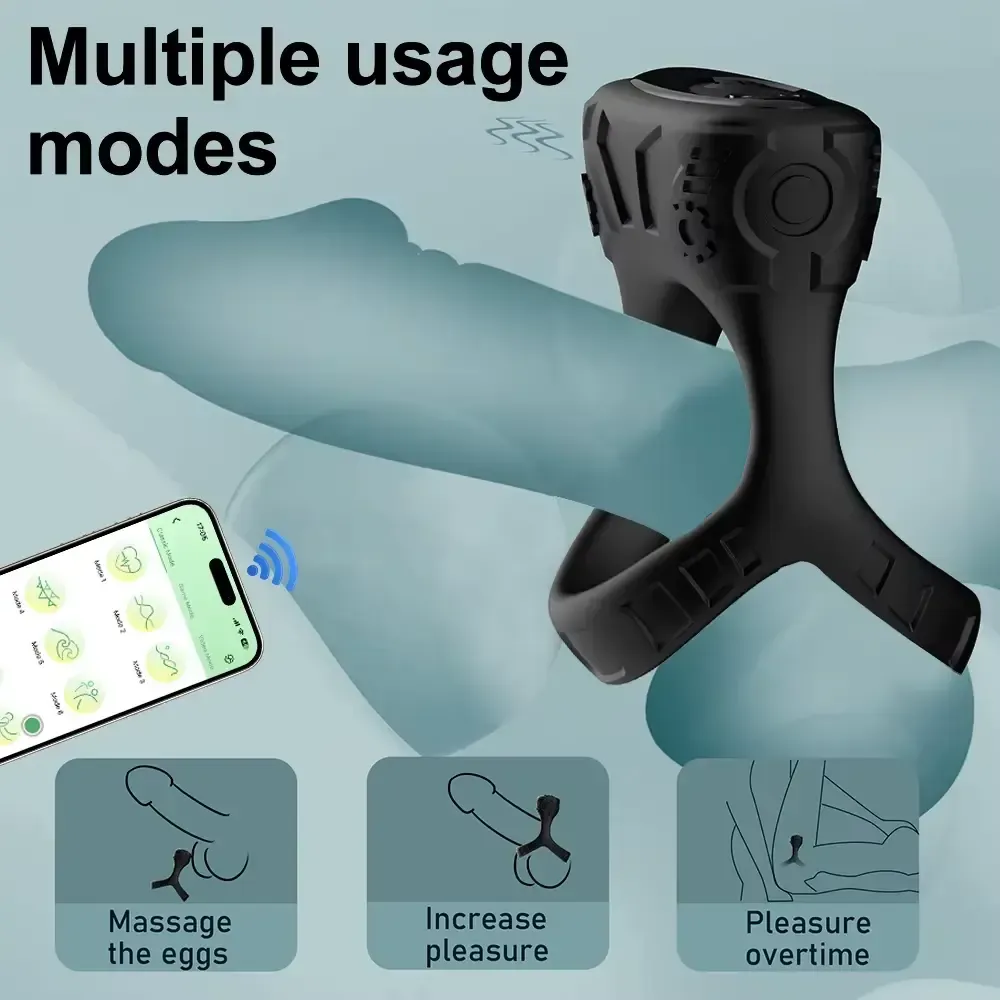 cockring vibrant bluetooth en silicone