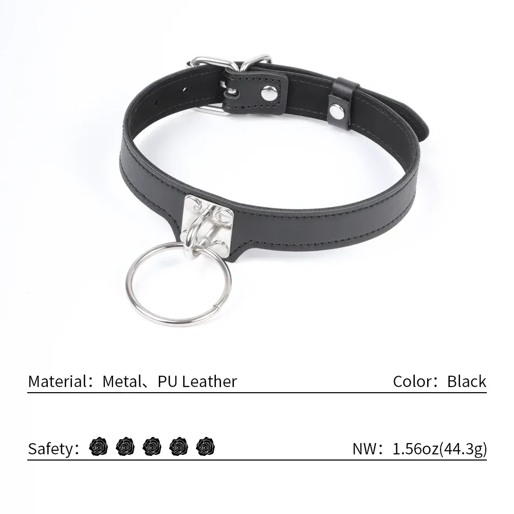 collier bdsm femme simili cuir