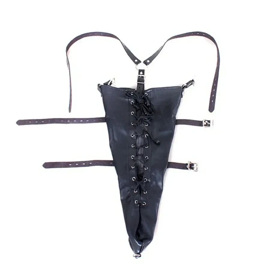 cordes de contrainte cuir pu noir elegantes