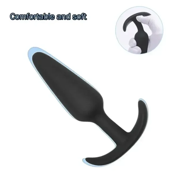 dilatateur anal noir en silicone médical