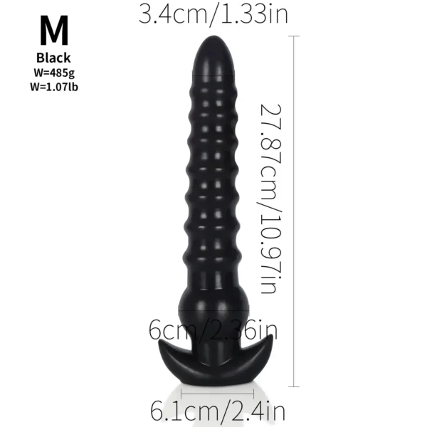 dilatateur anal noir silicone médical