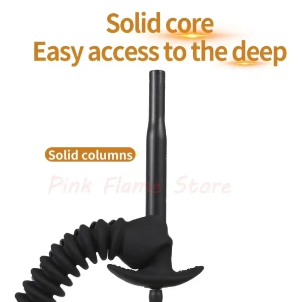 dildo anal gonflable et vibrant noir