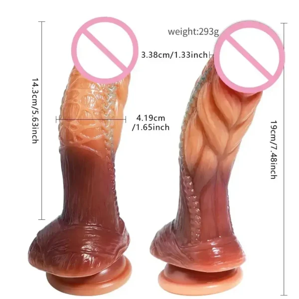 dildo anal incurvé en silicone premium