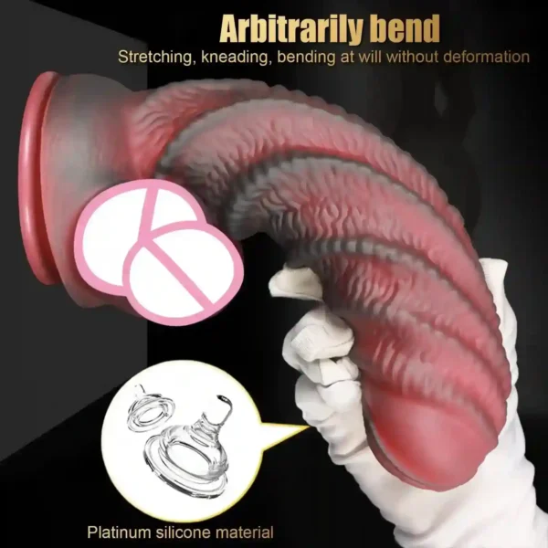 dildo avec ventouse grande taille en silicone