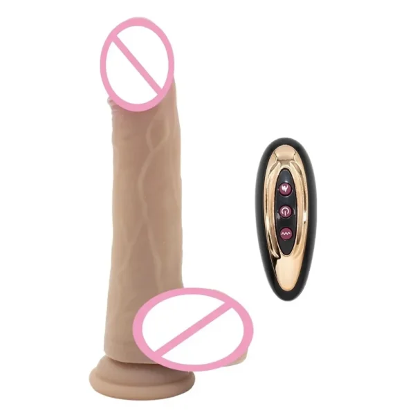 dildo chauffant vibrant pour stimulation vaginale