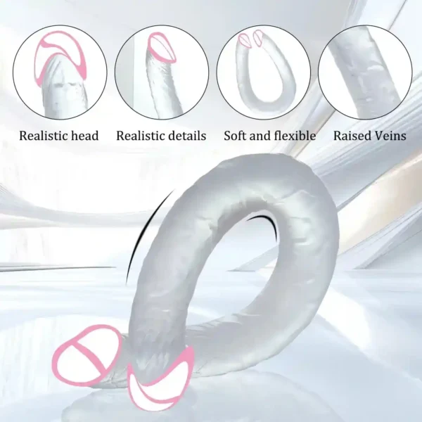 dildo double en tpe flexible