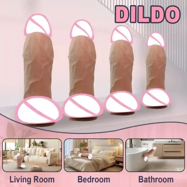dildo en silicone médical avec ventouse stable